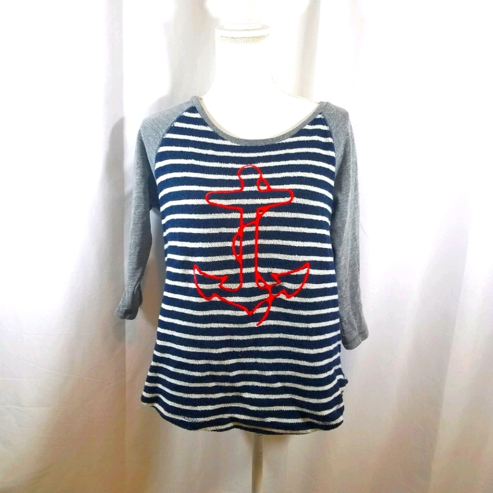 Sundry Mighty Anchor Stripe Raglan Tee 2